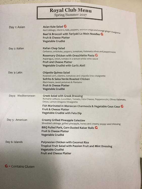 RPR Club level menu TouringPlans Discussion Forums